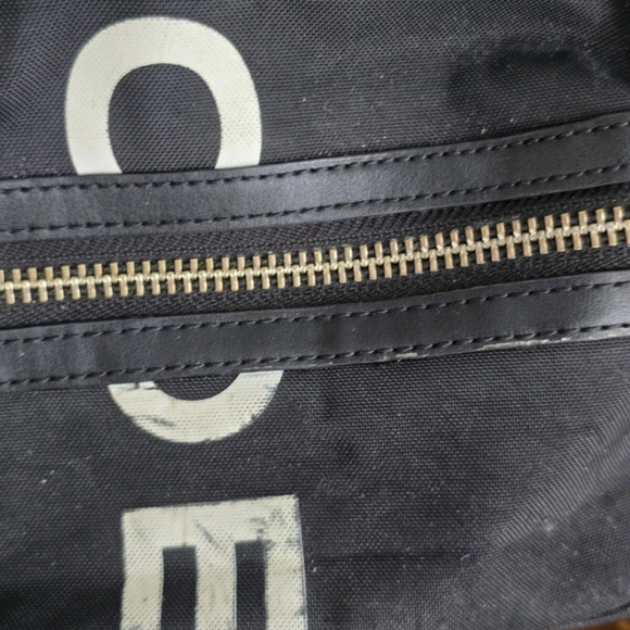 Marc Jacobs Black Canvas Logo Backpack with Silver Hardware - Picture 6 of 14